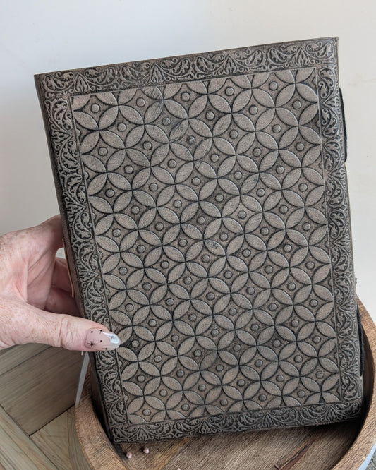 Vintage Leather Sketchbook Tree Journal