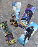 Fantasy Bookmark Set | Magical Reading Accessories | Hobbit Cottage, Wizard Dog, Adventurer & Waterfall Bridge | Gifts for Book Lovers